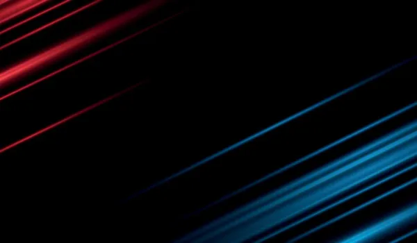 Red and blue graphic on black background symbolizing first responders.