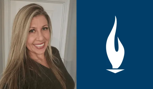 A blonde female cardiovascular sonographer and instructor at Concorde San Antonio smiles for camera