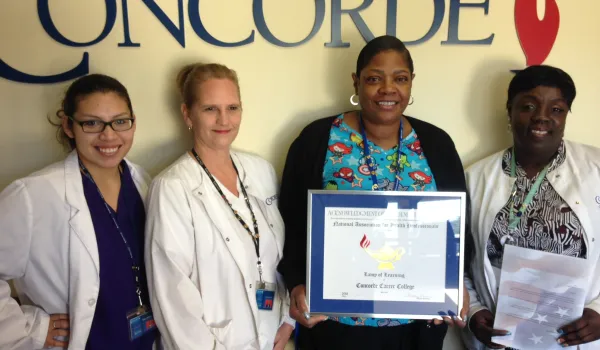 Concorde Career College Dallas NAHP Medical Assistant Lamp of Learning Recipient