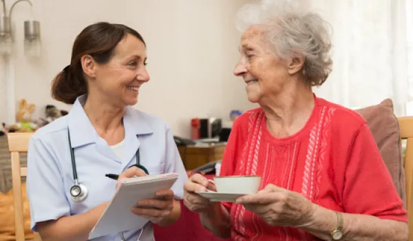 nurse and patient