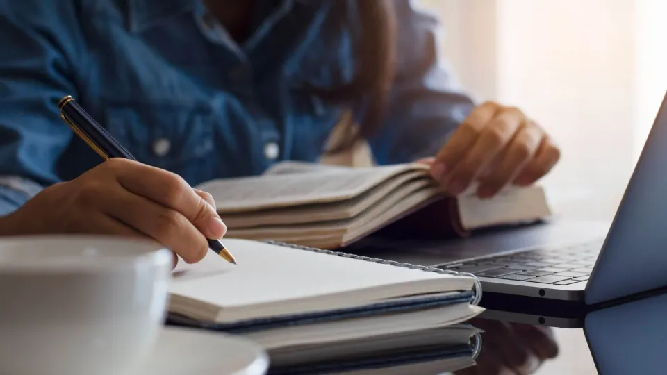 Student studying to complete prerequisite coursework.