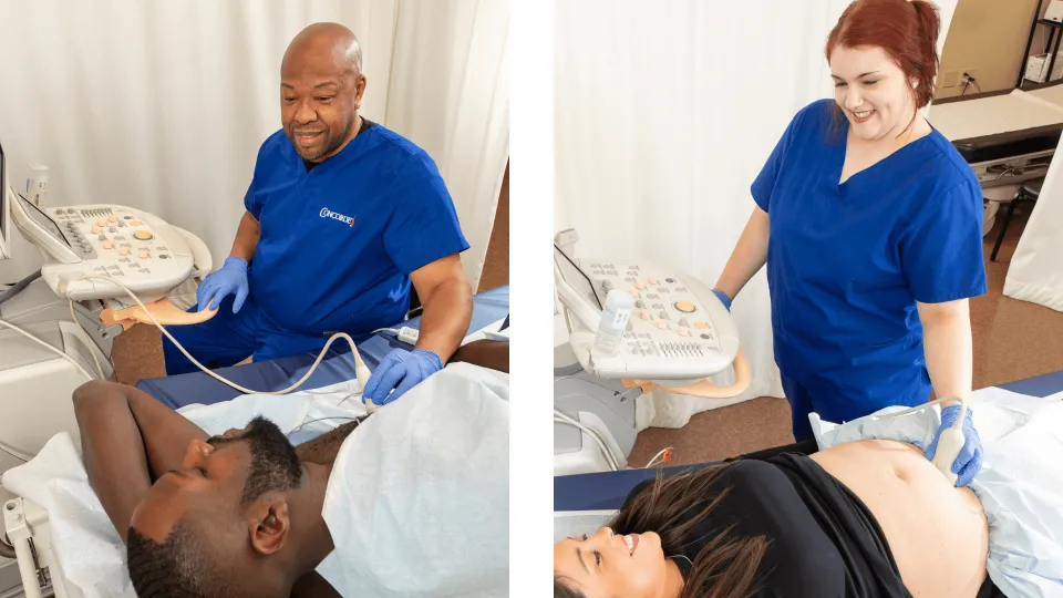 male-cardiovascular-sonographer-with-male-patient-and-female-diagnostic-medical-sonographer-with-female-patient