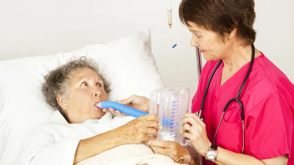 Breathing Exercise in Hospital respiratory therapist